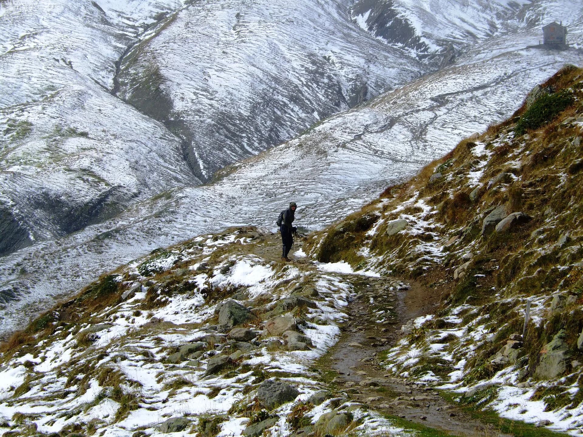 Ghiacciaio del Monte Bianco visto dal Col de la Seigne — Tour del Monte Bianco